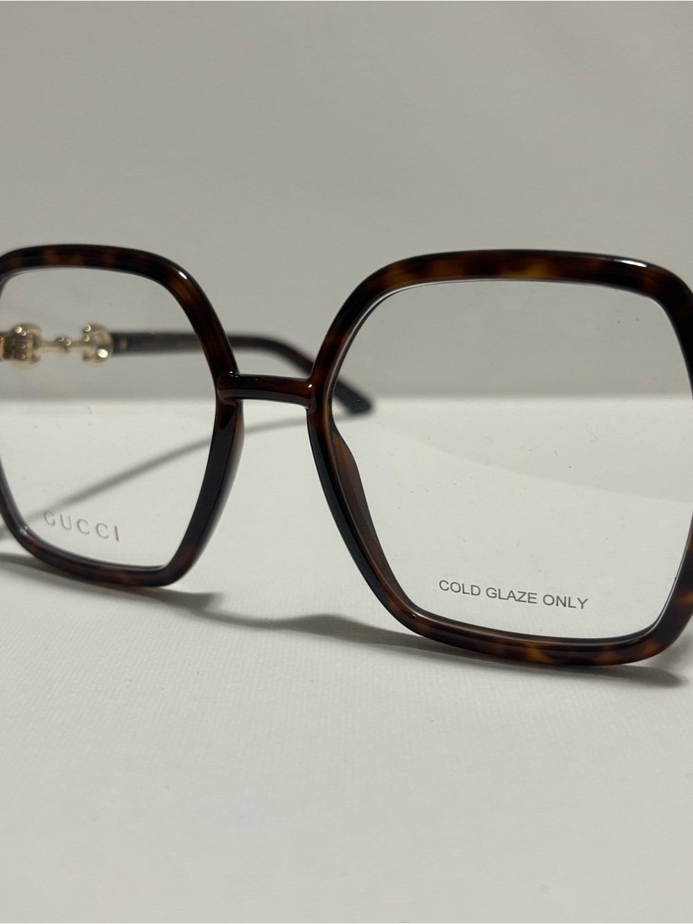 Gucci Brown Tortoiseshell Hexagonal Women's Optical Glasses